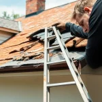 Analyze spray foam roof damage on a residential home with detailed texture highlights.