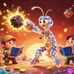 KADAL778 showcases a vibrant 3D scene of a galactic samurai mantis shrimp in action, capturing the thrill of slot gaming.