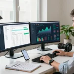 SEO specialist utilizing LLG link indexing tools in a dynamic digital marketing workspace