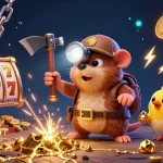 Experience thrilling gameplay with the mahjong slot as cartoon characters unearth hidden treasures in a vibrant casino cave.