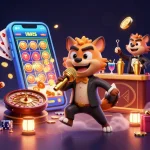 Engage in casino fun at boostingwallet with hyena characters in a vibrant comedy club scene.
