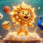 Experience the thrill of net 888 as the sun lion roars surrounded by dynamic sports elements and golden treasures.