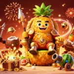 Spin to win with vibrant sun-themed casino illustration showcasing lively elements and characters.