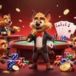 Engage with mygamefishing at a vibrant casino club scene featuring hyenas in dynamic roles.