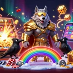 Jouez à smash casino licence avec un Odin loup légendaire et des symboles gagnants