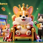Experience the excitement with onlinegamebanca as the royal corgi and cat butler present thrilling casino elements.