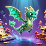 Jouez aux jeux ReelRaven casino avec des machines à sous colorées et un dragon sous-marin majestueux.