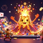 Experience excitement with lịch thi đấu world cup 2026 as coins and treasures erupt from a triumphant volcano.