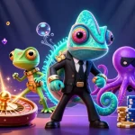 Experience thrilling gameplay with OPEN88 Link featuring dynamic characters in an exciting casino scene.