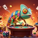 Obtenez des gains au casino en ligne avec le chameleon propriétaire coloré et des éléments ludiques.