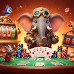Engage with EA 88's vibrant 3D steampunk casino scene featuring slots and poker elements.