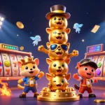 Gagnez aux jeux de casino en ligne avec des symboles et un totem animé dans une scène dynamique.