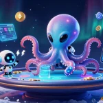 Ottieni vincite nel crypto casino giocando a poker con un polpo alieno e un robot.